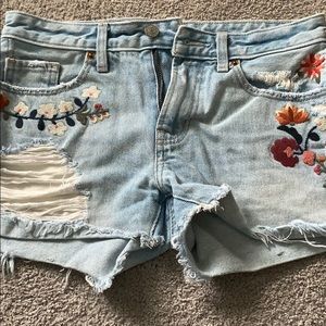 abercrombie and fitch jean shorts